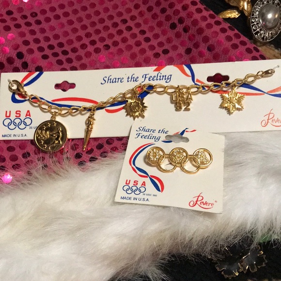B.B. Greenburg Co. Jewelry - 3/$30 USA 1992 Olympic Bracelet and Pin